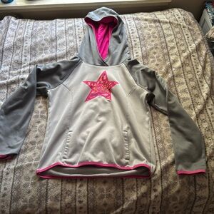 Grey and pink kids hoodie